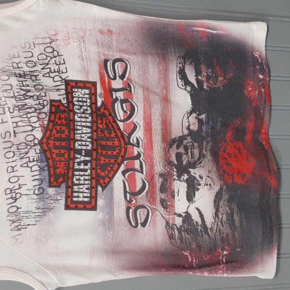 Harley Davidson Sturgis American Flag Mount Rushmore Top - Picture 2 of 11